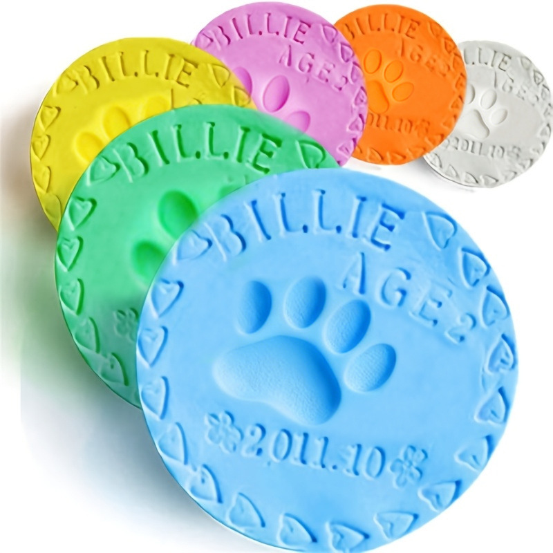 20g Pet Footprint Clay Soft Clay Fluffy Material DIY Pet Paw Print Footprint Fingerprint Pet Cat and Dog Paw Print