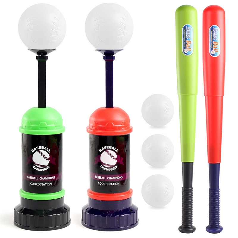 Transfronterizos infantiles ocio pedal lanzador de béisbol conjunto de entrenamiento interior y exterior máquina de béisbol juguetes deportivos