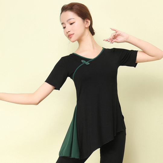 Qiu Shi Yu New Style Dance Practice Clothes Top Female Adult Classical Modern Dance Dancing Clothes Loose Square Dance Large Size