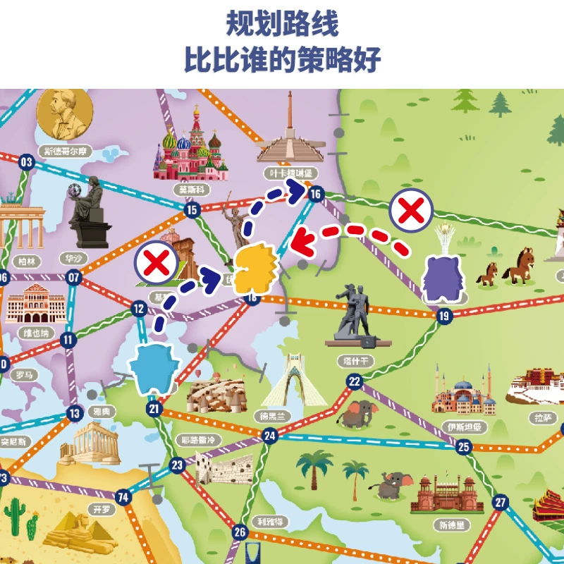 Игры Mainland Shanhe Путешествие к познанию Детские настольные игры Обучающие географические знания забавные кубики