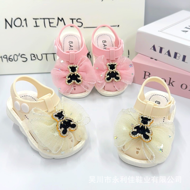 Sandalias para bebés de niñas de verano anti-derrapatas para bebés pequeños zapatos para niños pequeños comercio exterior e-commerce princesa