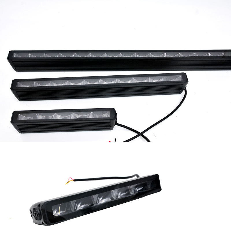 New Car Off-Road Vehicle Truck Led Single-Row Side-Emitting Black Background Yellow and White Dual-Color Ultra-Bright Spotlight Strip