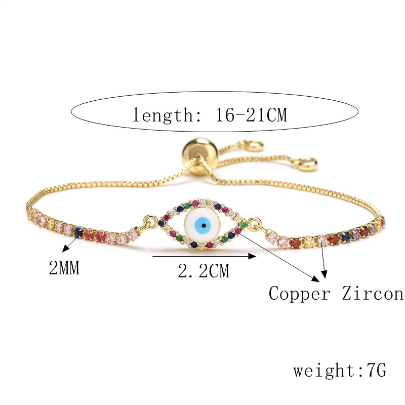 Fashion Eye Copper Bracelets Plating Zircon Copper Bracelets