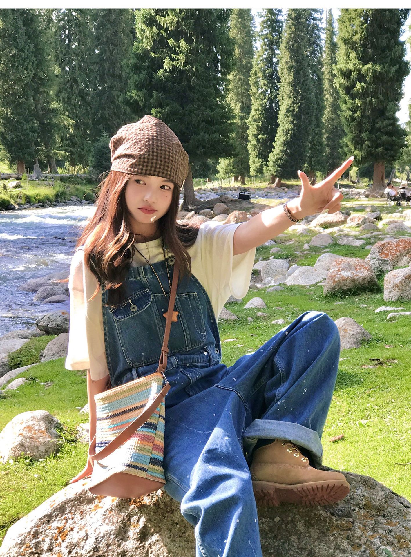 Vintage-Karomütze für Damen, dünn, für den Sommer, für großen Kopfumfang, elegant, vielseitig und lässig._voghion.com