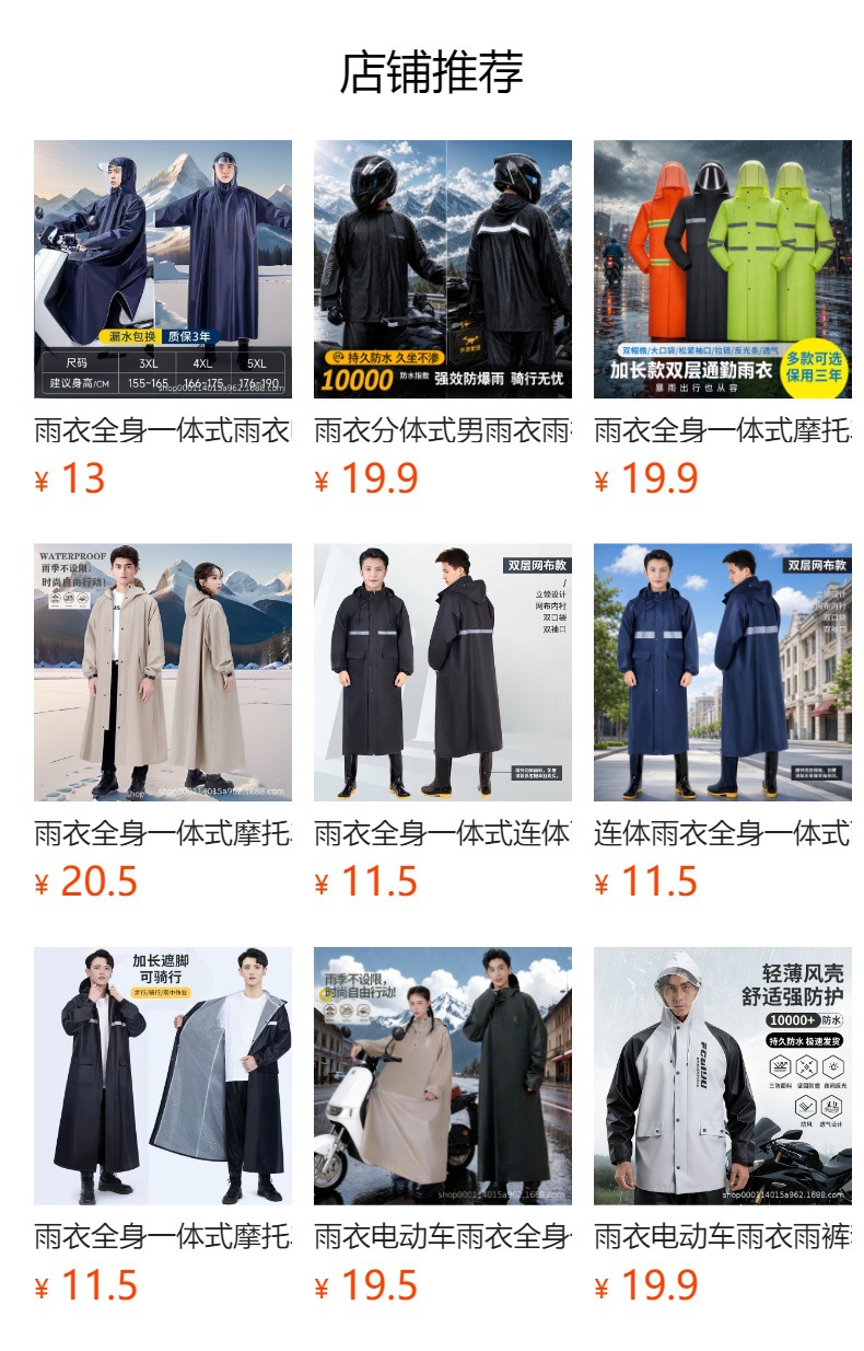 Full-body electric bike raincoat, heavy-duty rain protection