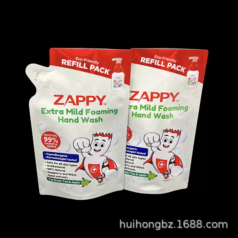 定制洗手液补充包装250ml仿吸嘴自立袋沐浴露清洁剂消毒水自封袋