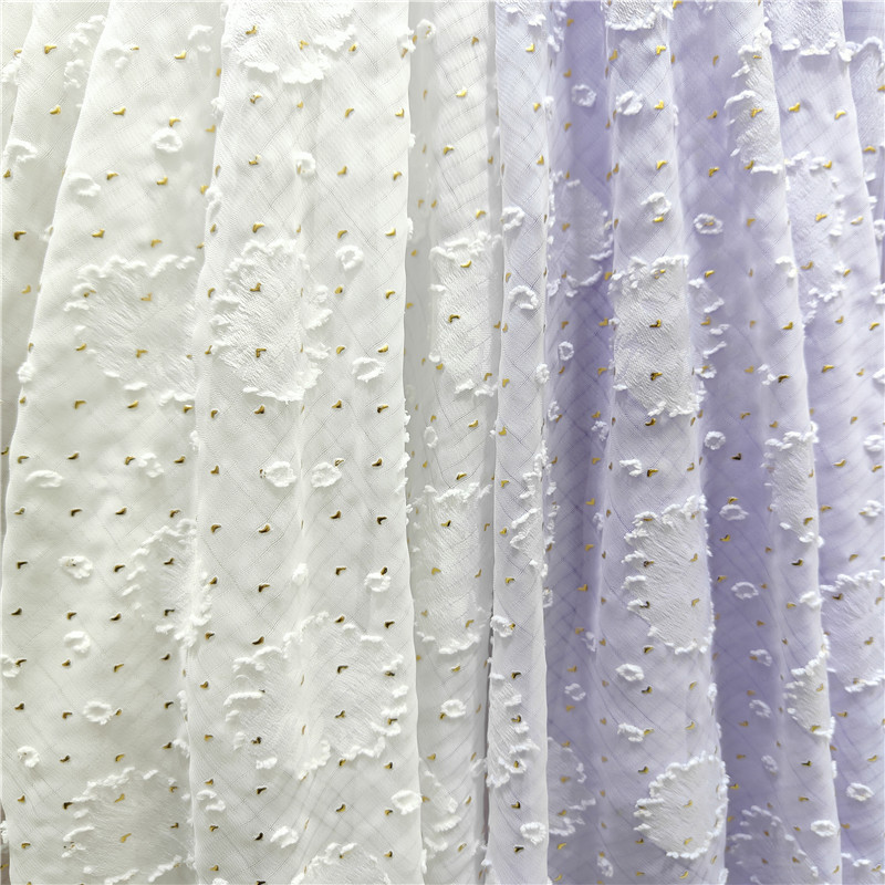 Chiffon drop gilding cut flower fabric small love gilding spring and summer children's clothing women's dress wholesale fabric