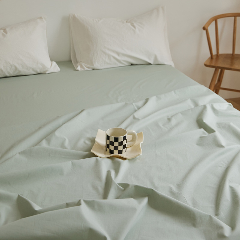 100 sábanas de algodón de color sólido sábanas de algodón dormitorio sábanas dobles individuales sábanas de piel de padres