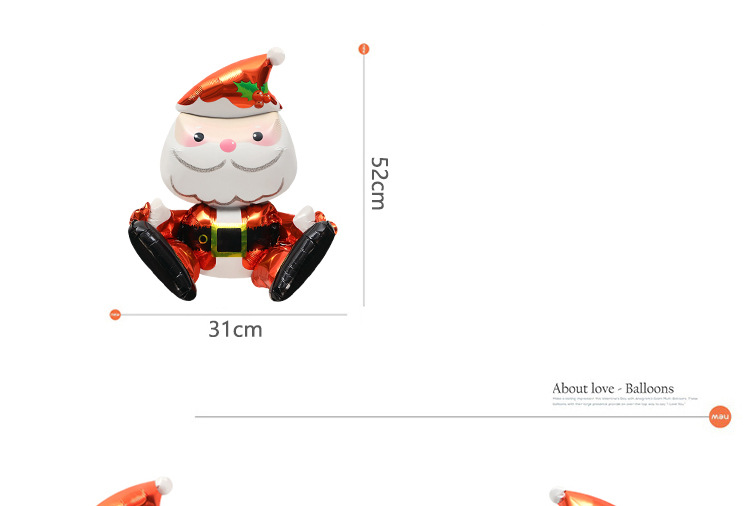 Mikulás lufi dekoráció 3d karácsonyi fólia lufi_voghion.com