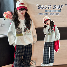 秋季中大女童卫衣新品童装儿童女孩春秋卡通休闲上衣2025代发韩系