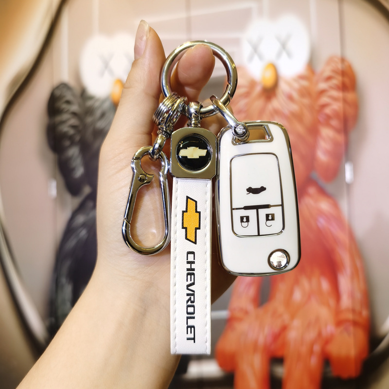 雪佛蘭車鑰匙套科魯茲科魯澤RS創酷邁銳寶賽歐3雪弗蘭套殼扣男女