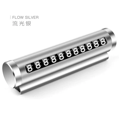 Nömrəli dayanma kartı Moving Phone Number Plate - streamer-silver-aluminum-alloy-roller-adjustment