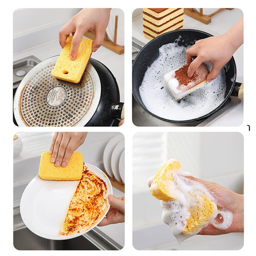Sponge wipe scouring pad dishwashing wipe sisal coconut palm wood pulp sponge kitchen cleaning dishwashing artifact