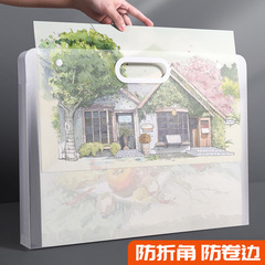 Picture album storage, painting storage album, sketch storage bag, art work 8K paper, children's 4K painting holder, work collection
