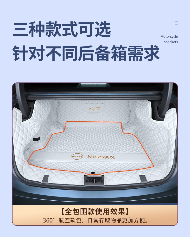 For Nissan N7, full-coverage trunk mat, 2025 new Dongfeng trunk mat, car modification accessories and supplies