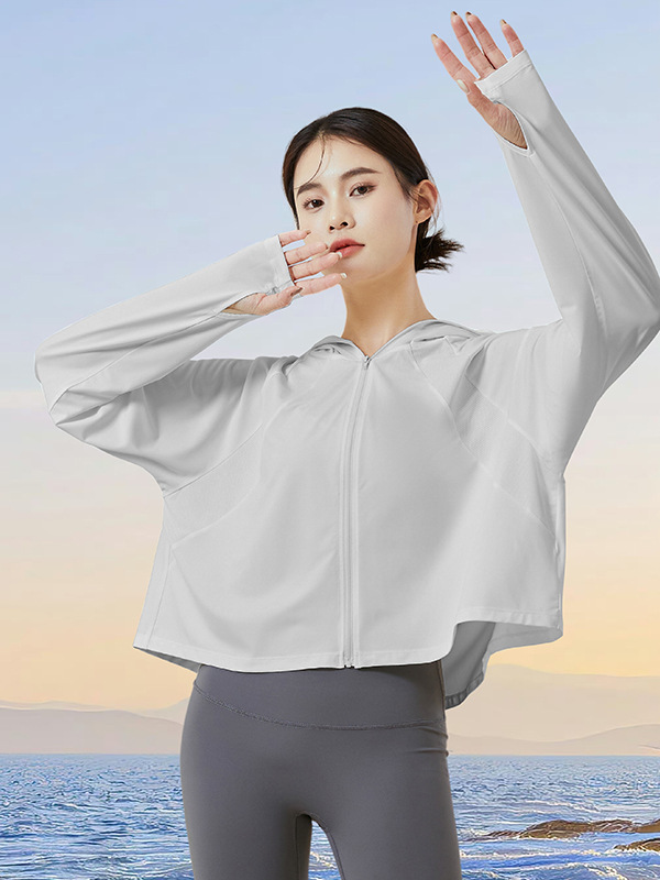 スポットグッズ！ Jiaoxia 同じスタイルの日焼け止め服夏アイスシルク抗 UV 長袖ブラウスジャケット屋外日焼け止め服女性用|undefined