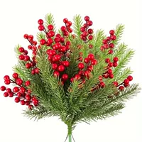 Кросс-бордер посвящение Amazon к Christmas искусственные ветви можжевельника и кипариса, красная мякоть, зима зелёный плод золотой гинкговый лист цветок