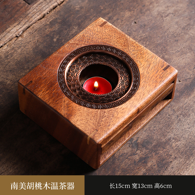 Nuevo Nogal caliente mesa de té calefacción calentador base vela hirviendo caliente té estufa Hotel hornear té
