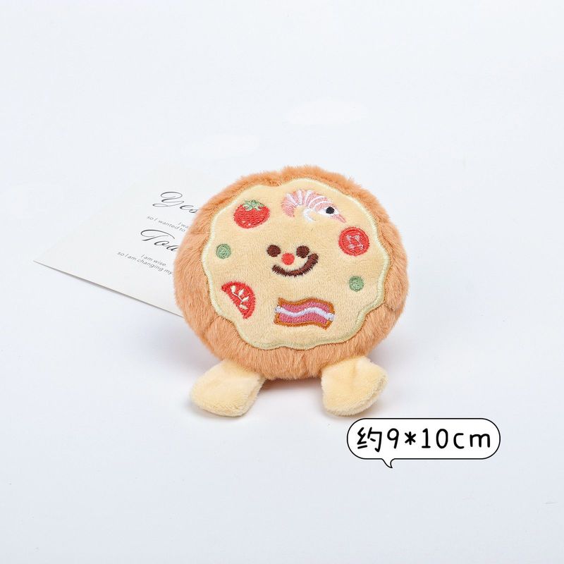 卡通毛绒仿真食物榴莲披萨草莓pizz造型胸针书包装饰玩偶挂件饰品|undefined