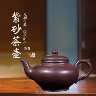 Factory Direct Yixing Purple Sand Pot Tea Set Household Tea Pot Handmade Purple Sand Pot Tea Furniture Tea Set Handle Cover Pot