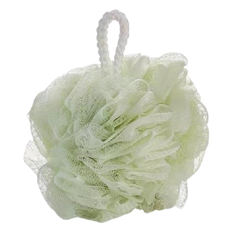 Bola de baño grande de malla fina 50 g, suave y espumosa, venta al por mayor directamente de fábrica.