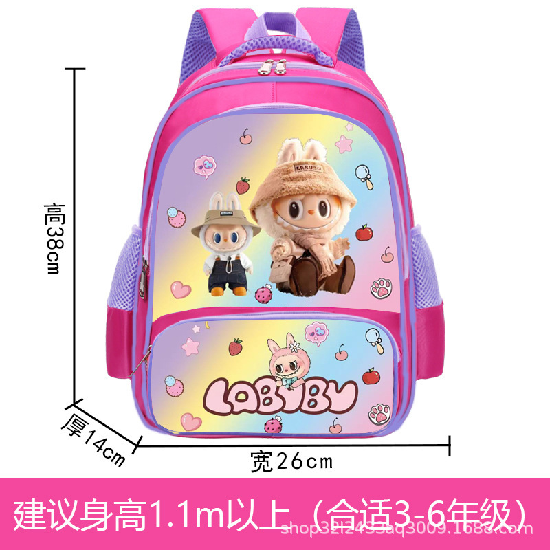 Venta caliente labubu comercio exterior mochila para niños mochila de dibujos animados para estudiantes de escuela primaria bolso de estudiante transfronterizo