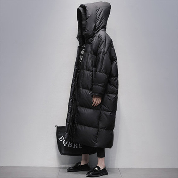 Warm glossy down jacket