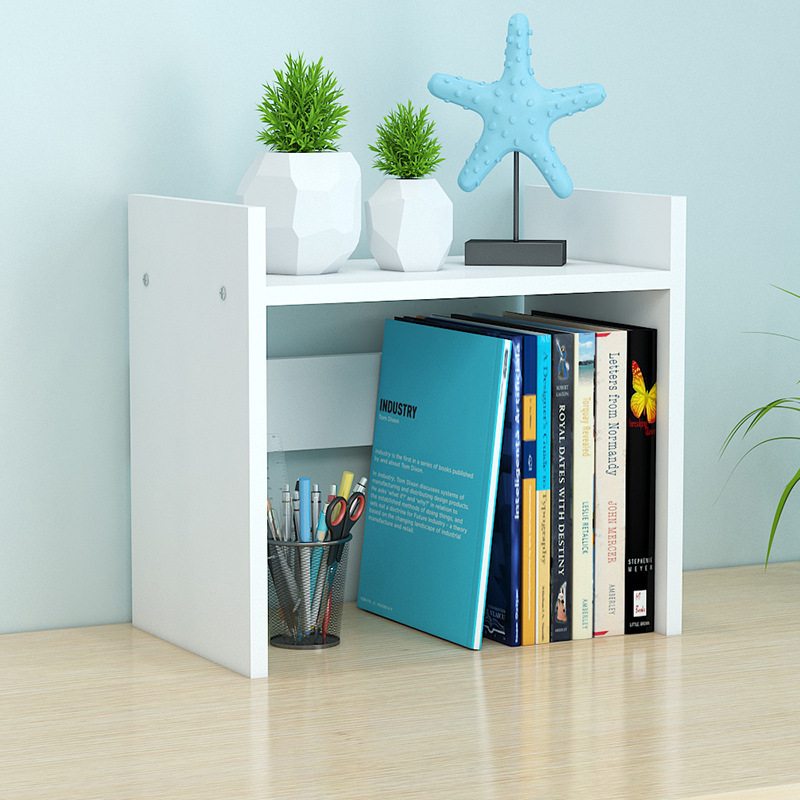 Bookshelf Desktop Storage Rack for Desk Multi-layer Book Stand-up Bookcase Simple Layered Desk for Students and Children Storage