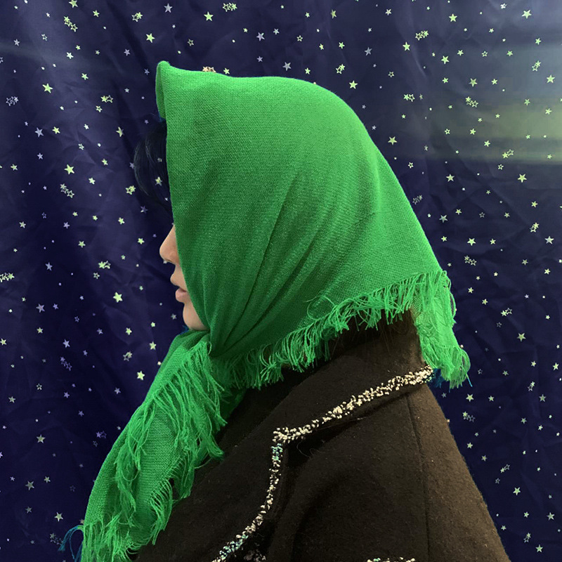 Performance Influencer Headscarf for Rural Women, Middle-Aged and Elderly Women Working in the Fields, Square Grandma Scarf, Ethnic Style Headscarf