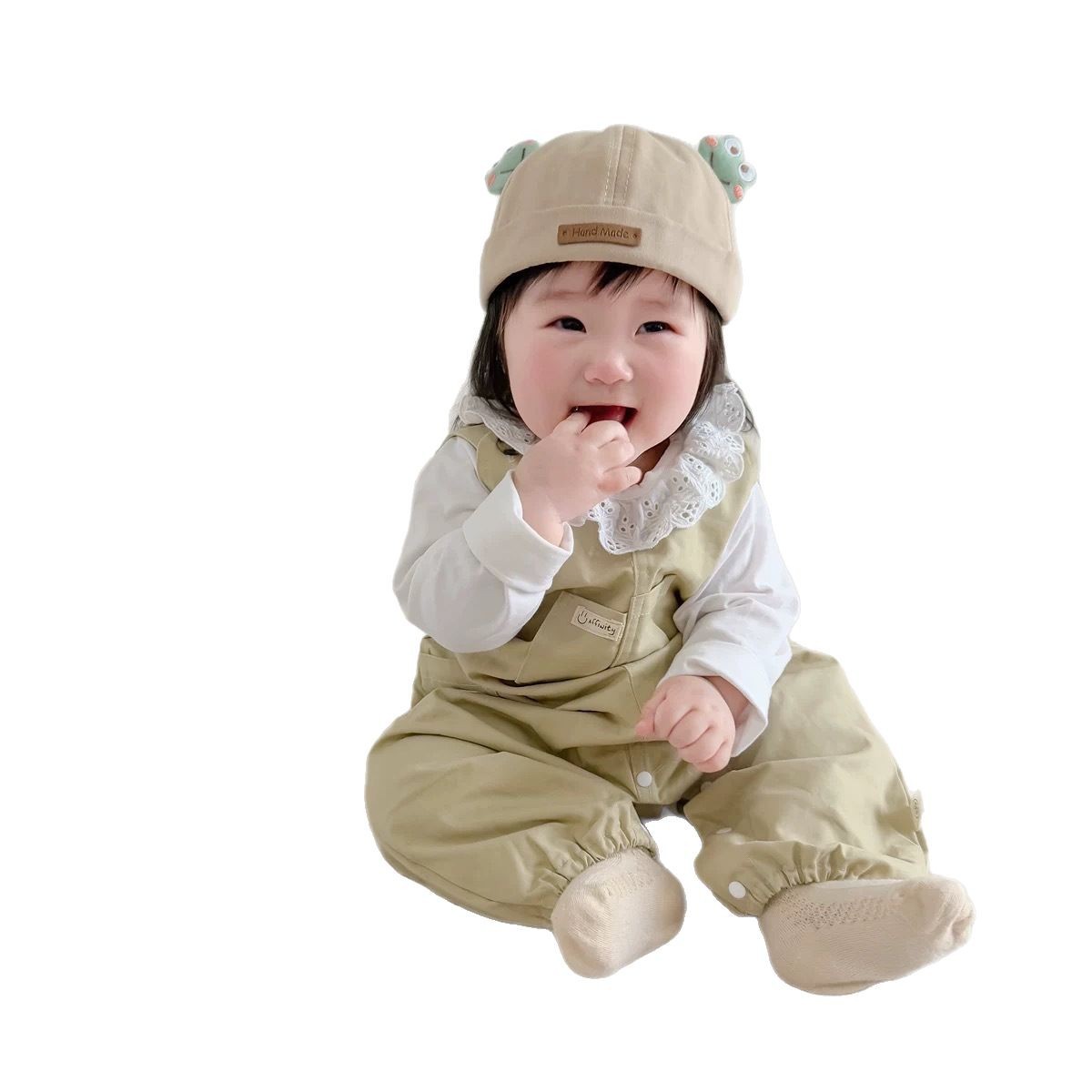 Sombreros para bebés primavera y otoño delgados lindos gorros de rana para hombres y mujeres bebés pequeños meses sombreros de piel de calabaza sombreros de verano