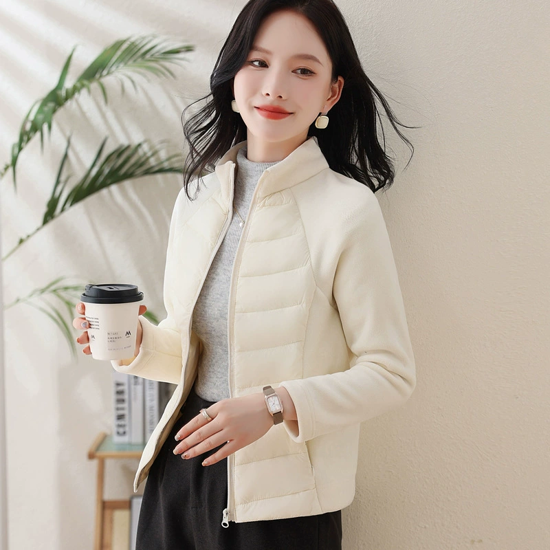 Легкая пуховая шелковая куртка Lulu с воротником-стойкой в том же стиле, новая модель 2024 года, с комбинированной внутренней подкладкой, короткая спортивная куртка для бега.