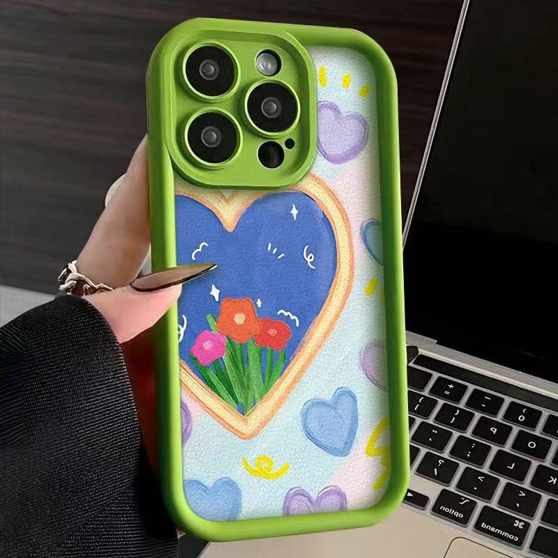 Estilo de pintura al óleo aplicable iPhone 16pro funda para teléfono móvil Apple 15 personalidad 14 Europa y América 13promax nuevo 12x11