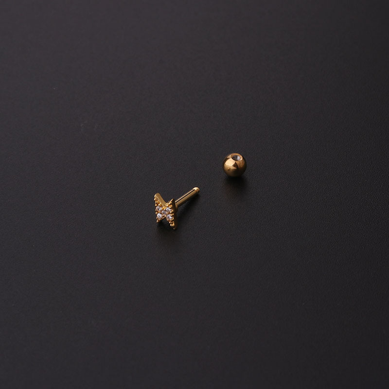 Ear Cartilage Rings & Studs Geometric 316 Stainless Steel  Copper Plating display picture 3