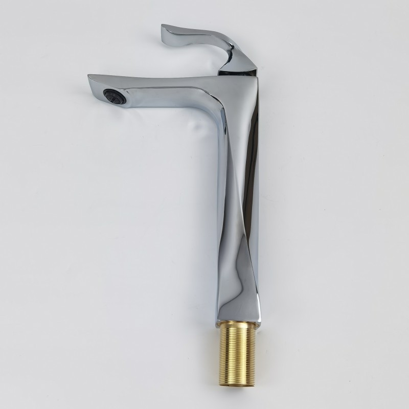 Foreign trade high-end twisted dough mixed water basin faucet with high zinc alloy cold and hot bathroom under-counter washbasin faucet undefined