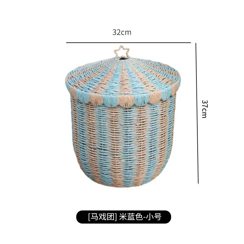 Tamaño azul beige 32 * 37cm