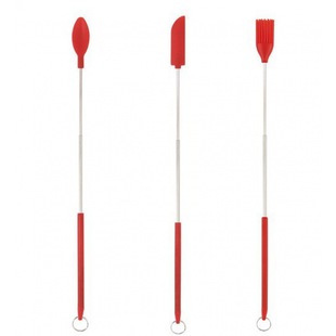 New Mini Silicone small tip scraper small scraper sauce processing cosmetics with hanging buckle retractable scraper scoop