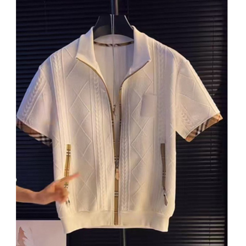 【Italian Old Money】2026 New Luxury Designer Fashion Casual POLO Short Sleeve Men's Zipper Cardigan 【Italian Old Money】2026 New Luxury Designer Fashion Casual POLO Short Sleeve Men's Zipper Cardigan