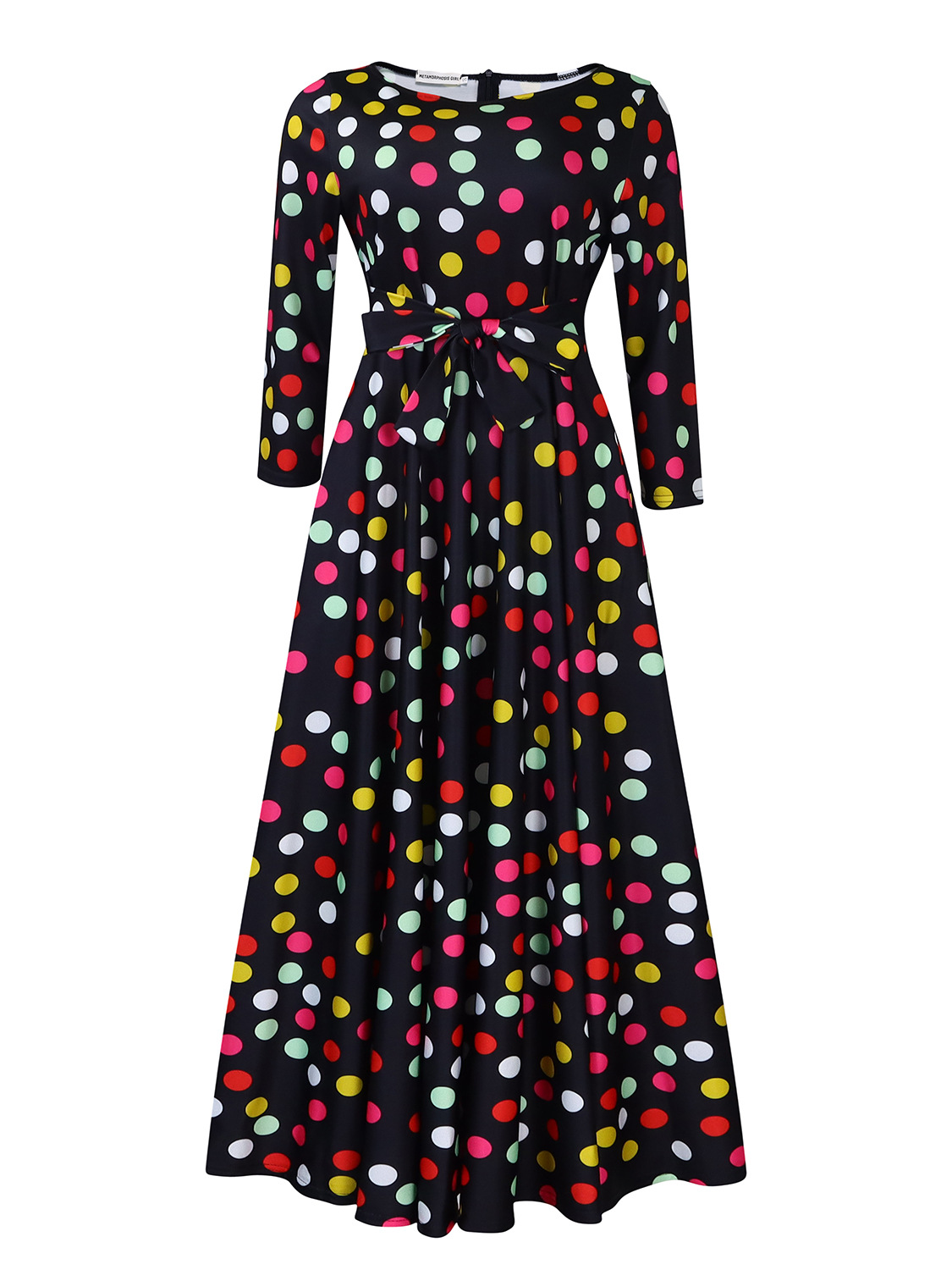 Plus Size African Print Maxi Dress Stylish Floral Design Tie Neck Flowy Silhouette Spring Summer Occasion Wholesale