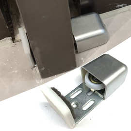 自动门可调止摆器特大号30-60mm玻璃有框门止摆器推拉门可调地轮