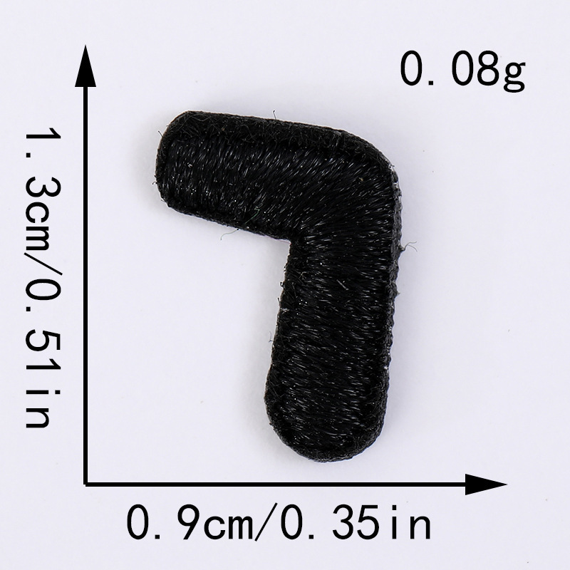 电脑刺绣布贴黑白小数字字母跨境批发DIY服饰补丁装饰贴刺绣辅料|undefined