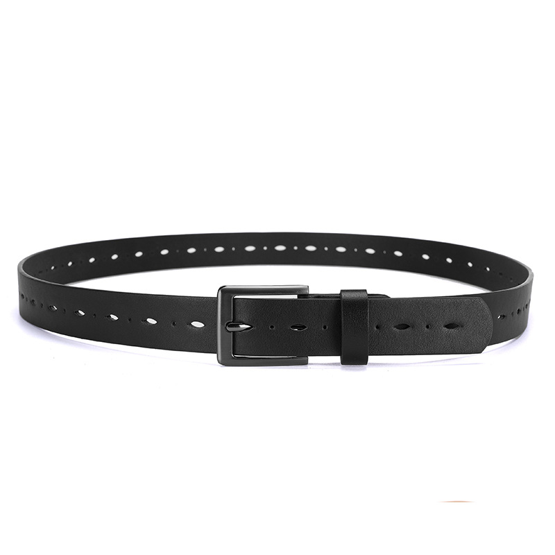 Cinturón de hombre elegante con hebilla de púa y multiorificio_voghion.com