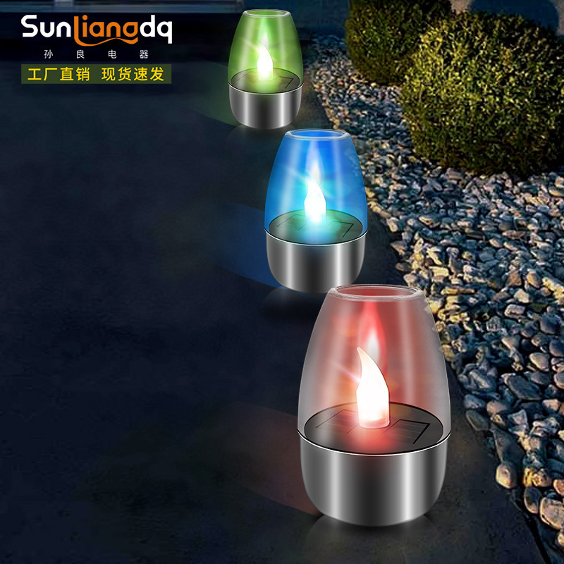New Solar Candle Light Outdoor Garden Aisle Steps Night Light Deck Decorative Candle Light Spot Discount