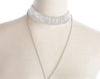 Fashionable accessory, necklace, European style, diamond encrusted