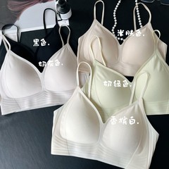 Soft support thin jelly underwear skin-friendly nude feeling breathable and mark-free wrapping of chest beauty back gathering top support fixing cup 5129