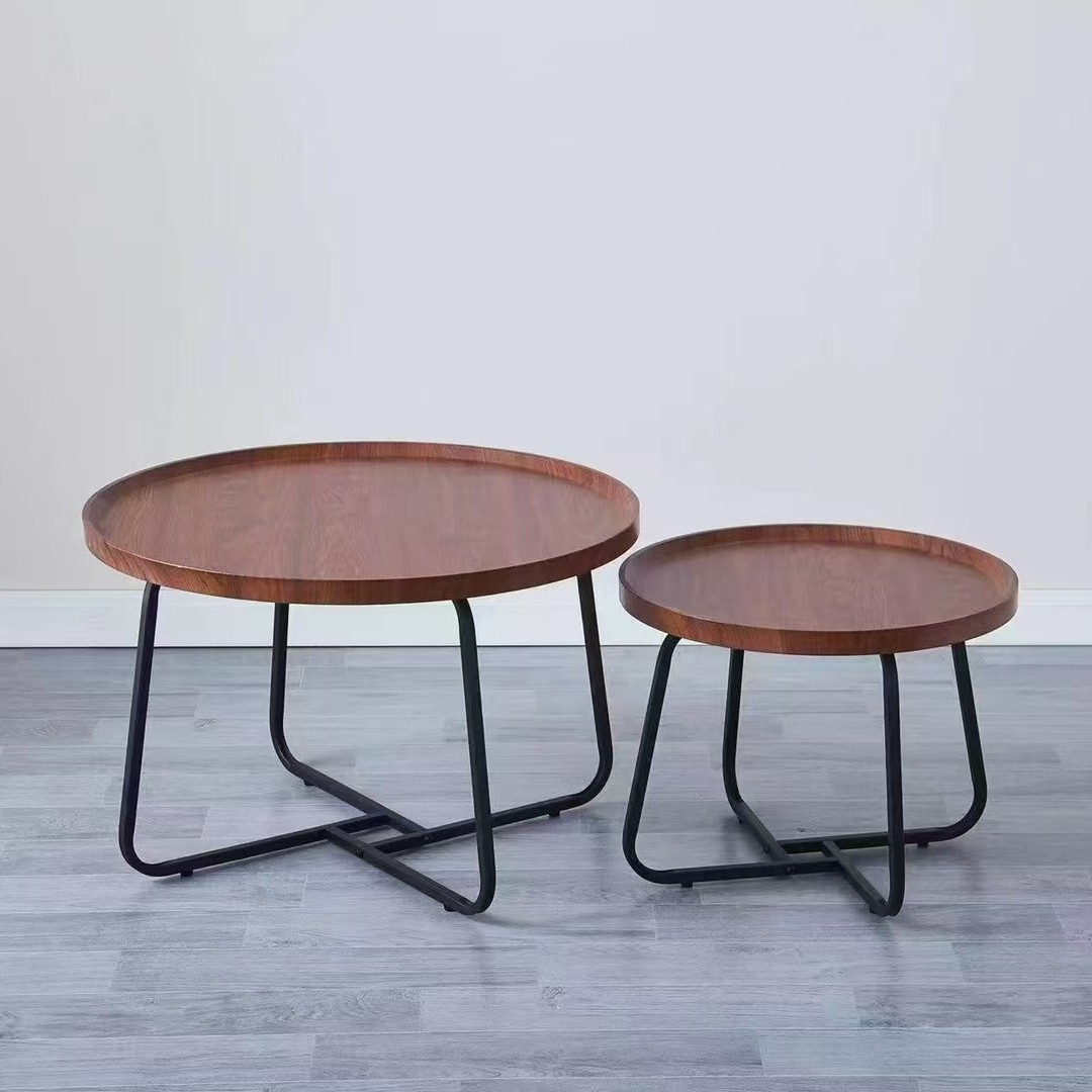 Mesa de centro transfronteriza, mesa auxiliar para sala de estar, mesa redonda pequeña, mesita de noche sencilla, mesa de comedor sencilla, mesa de té pequeña. image 1