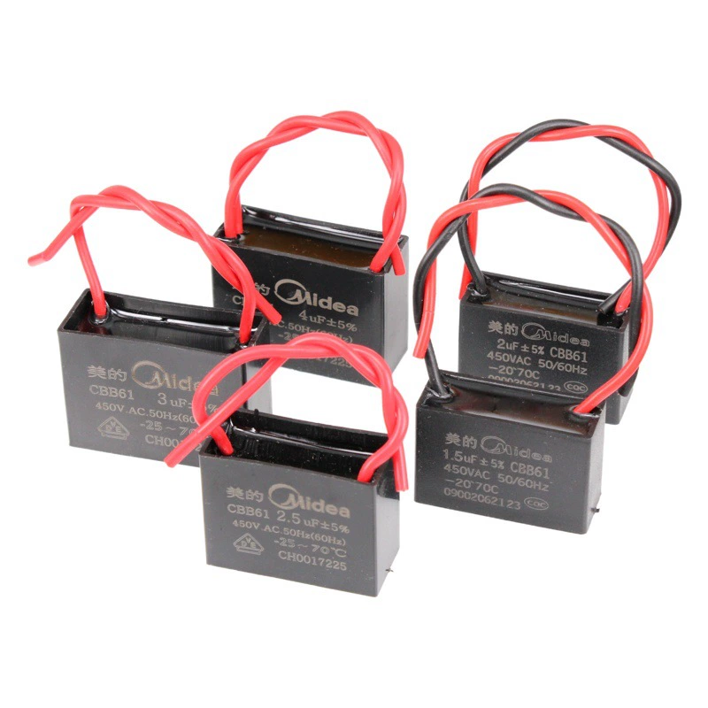Конденсатор запуска вентилятора CBB61 1,2/1,5/1,8/2/2,2/2,5/3/4/5UF потолочный вентилятор вытяжка 450 В