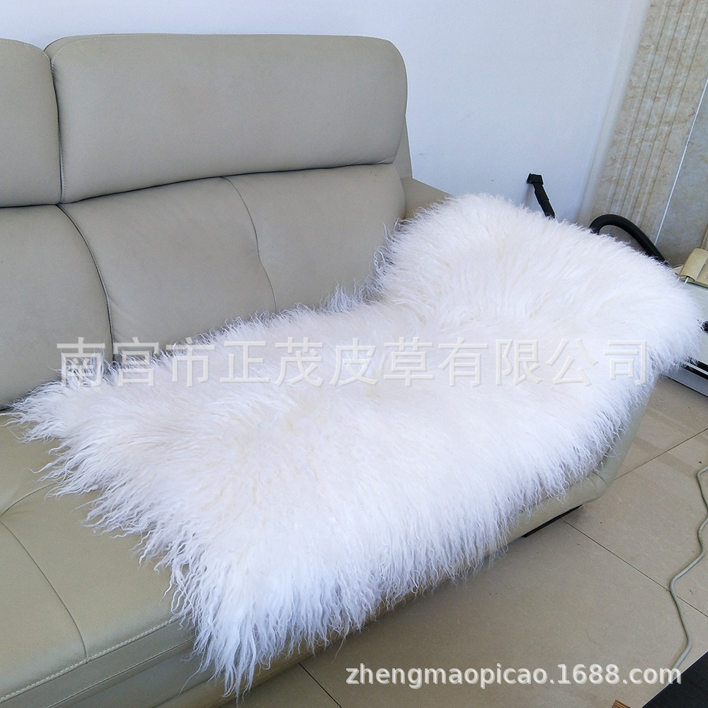 整张滩羊毛皮毛一体长毛服装鞋帽辅料皮草羊皮褥子羊毛毯子蓬松