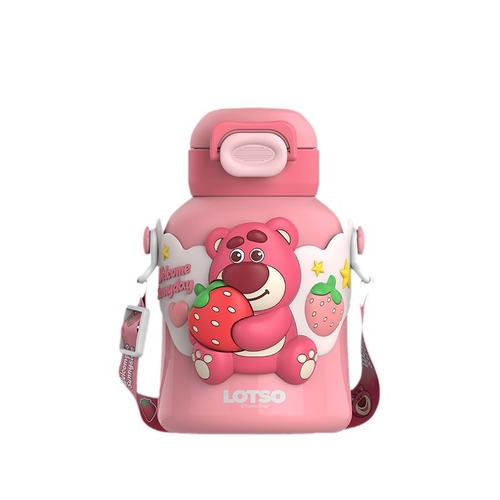 Strawberry Bear Series New Insulated Cup Children's Cute Internet Celebrity Portable Student Water Cup Kettle Birthday Gift