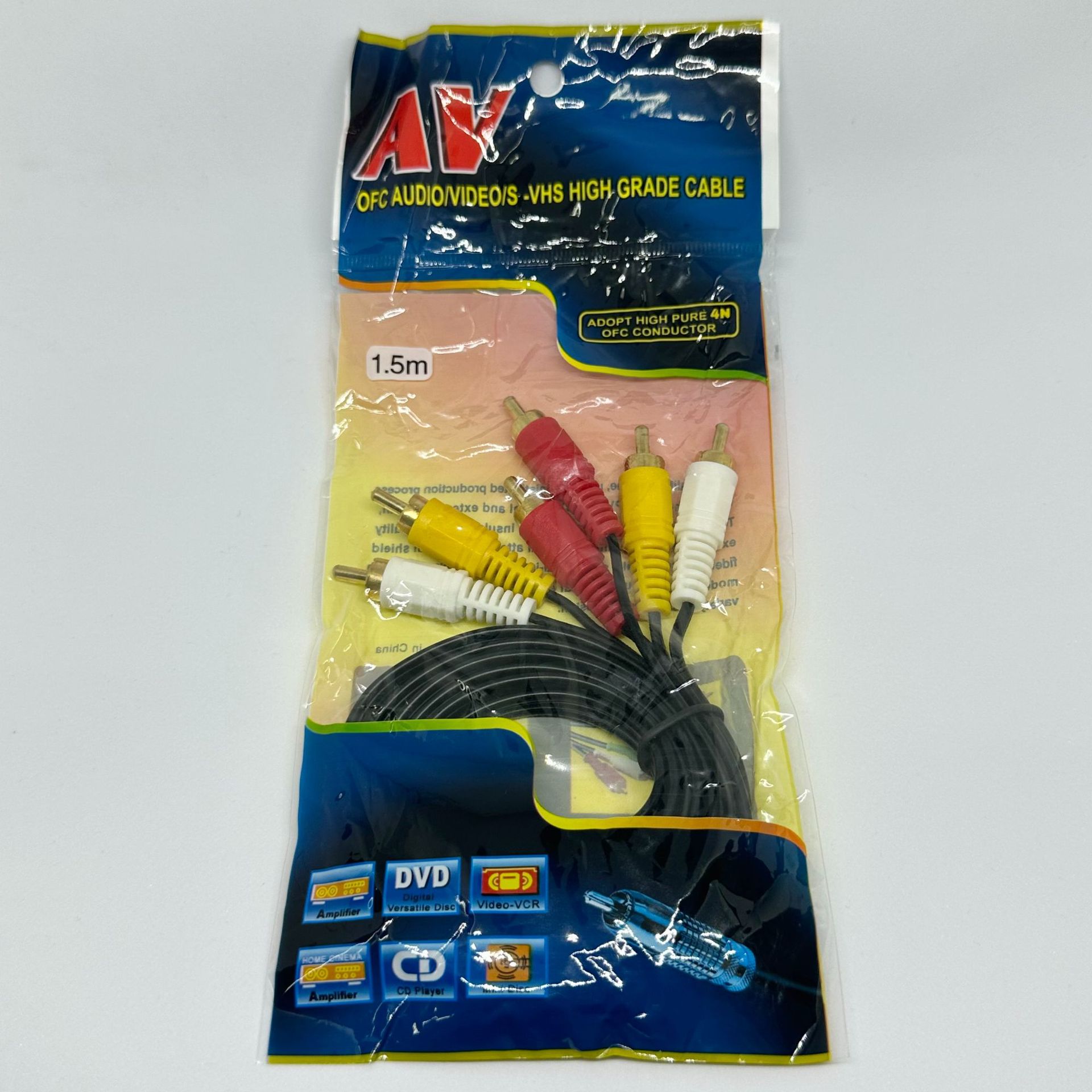 Three pairs of three audio cables 1.5m