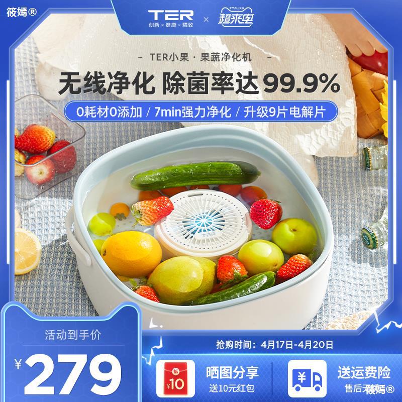 ter小果无线果蔬净化器食材清洗机家用杀菌便携无线除农残洗菜机|ru